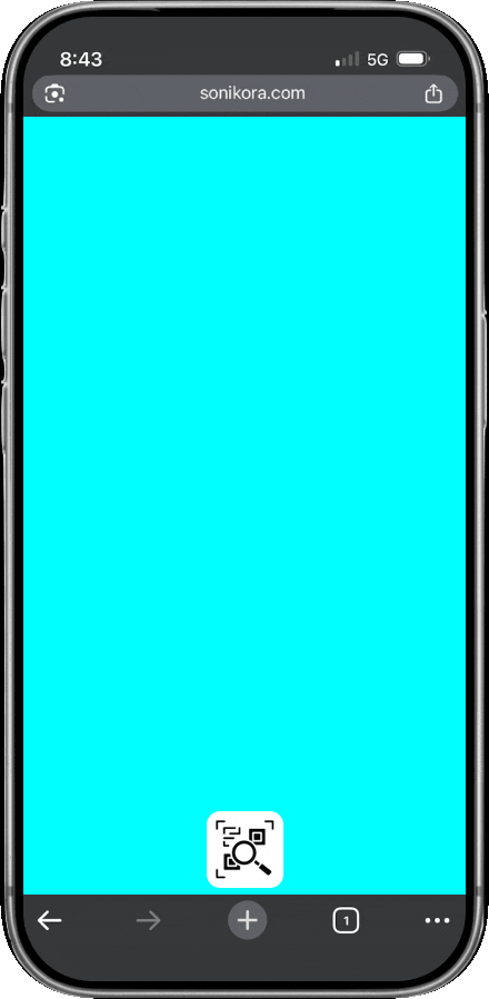 Phone actively synced to the live show